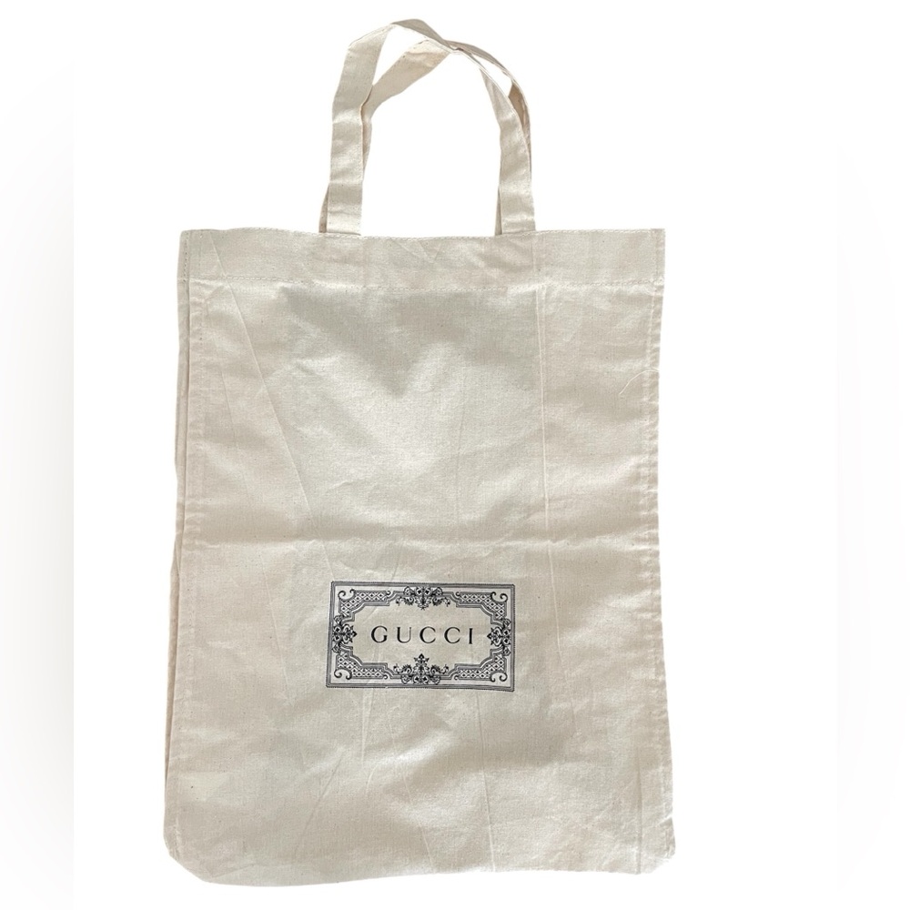 New GUCCI Cotton Eco Canvas Tote Bag. Authentic. Measurements in pictures.